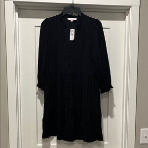 LOFT Black 3/4 Sleeve Dress- NEW